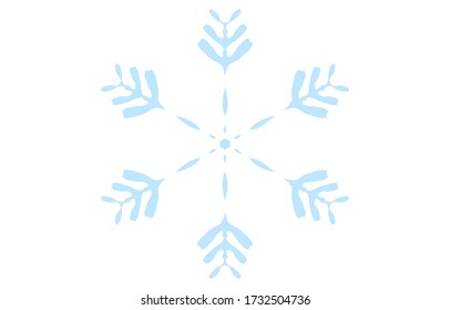 Vector illustration of blue snowflake