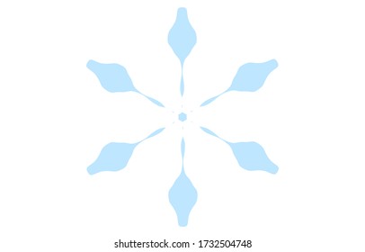 Vector illustration of blue snowflake