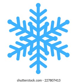 Vector illustration of blue snowflake