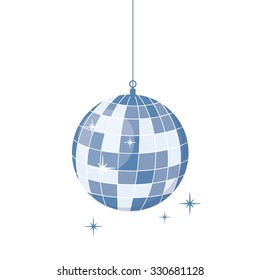 Vector Illustration Blue Sparkling Disco Ball Stock Vector (Royalty ...