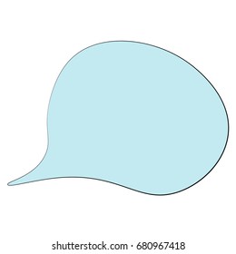 Vector illustration blue speech bubble/Blue speech bubble