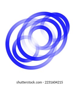 vector illustration of a blue spiral circle, formed from several circles, the shape looks unique, can be used as a logo.