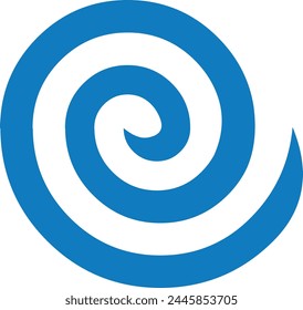 vector illustration blue spiral shape geometric
