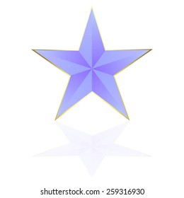 Vector illustration of Blue star. Superstar.