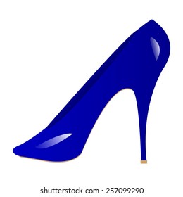 Vector illustration of Blue stilettos.