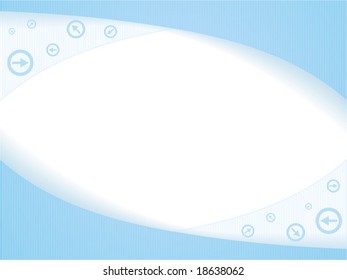 Vector illustration. Blue stripes and arrows background.