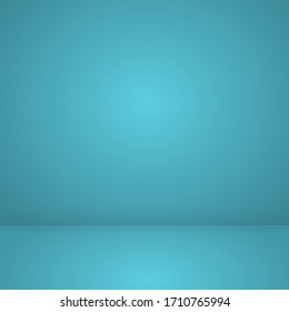 Ilustración vectorial - Gradiente de estudio azul utilizado para el fondo, maqueta de plantilla para mostrar el producto, diseño y fondo de presentación.