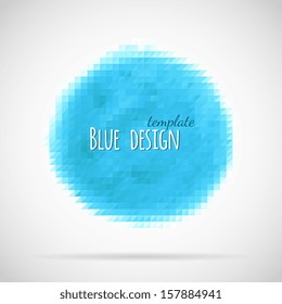 Vector illustration of Blue triangle banner