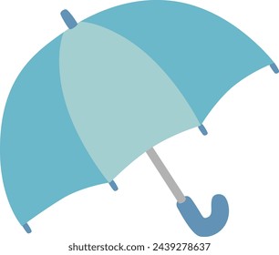 Vector illustration of blue umbrella
