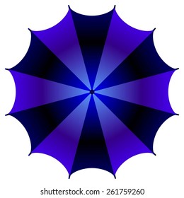 Vector illustration of The Blue Umbrella.