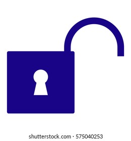 Vector Illustration of Blue Unlock Icon
