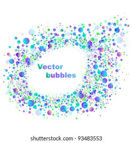 vector illustration of blue and violet abstract splash bubble background