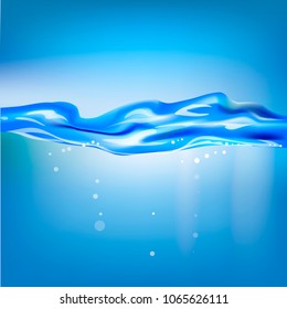 Vector illustration blue water