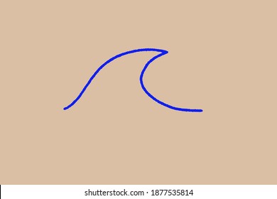 ilustración vectorial de una onda azul
