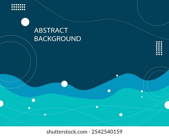 Vector illustration of blue wave on the beach with white and blue colors