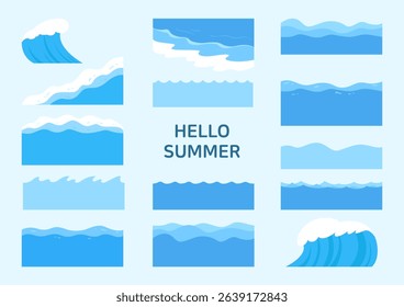 Vector illustration of blue waves.