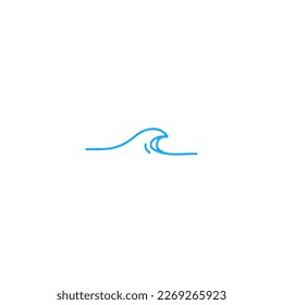  vector illustration of blue waves symbol