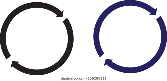  ilustração vetorial de um círculo azul e branco