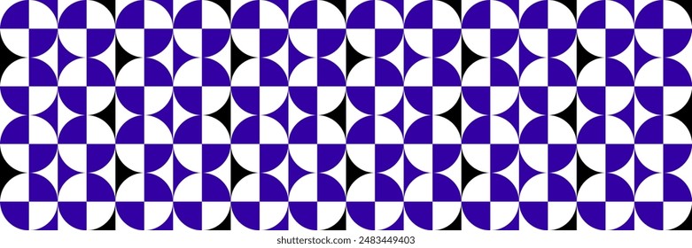 Vector illustration of blue and white geometric pattern, seamless pattern, simple design abstract pattern background