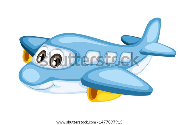 Vector Illustration Blue White Jet Airliner Stock Vector (Royalty Free ...