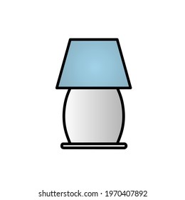 Vector illustration of a blue white sleep lamp