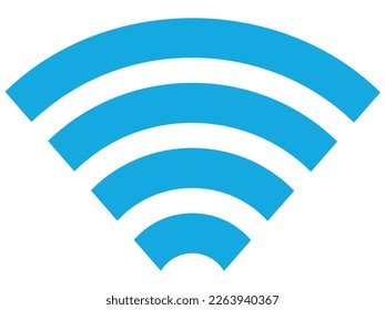 Ilustración vectorial del icono Wifi azul