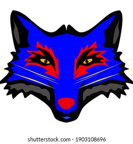 Ilustración vectorial de un lobo azul para el logotipo de Esport