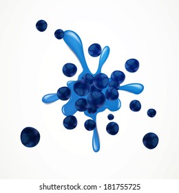 Vector Illustration of Blueberries