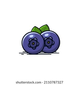 Vektorgrafik von Heidelbeeren