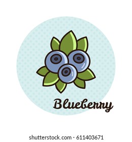 Vector illustration of blueberry.