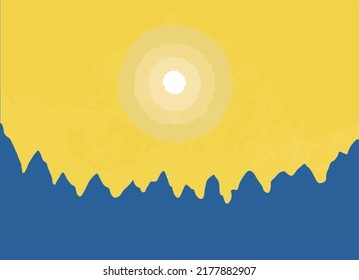 Vector illustration of blue-yellow template, the colors of the national flag of country Ukraine, independence or patriotism concept, Stop war, and concept of peace in Ukraine