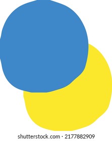 Vector illustration of blue-yellow template, the colors of the national flag of country Ukraine, independence or patriotism concept, Stop war, and concept of peace in Ukraine