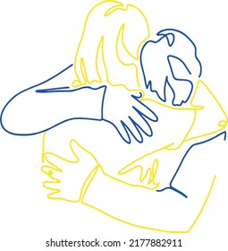 Vector illustration of blue-yellow template, the colors of the national flag of country Ukraine, independence or patriotism concept, Stop war, and concept of peace in Ukraine