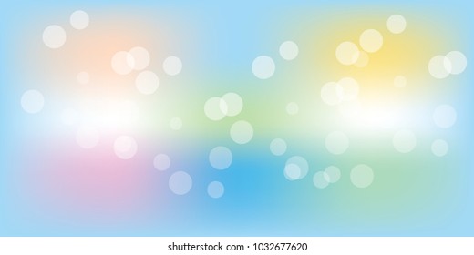 Vector illustration blur bokeh background blue tone color Template for business.