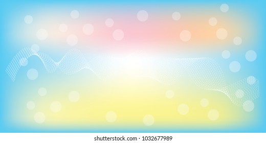 Vector illustration blur bokeh background blue tone color Template for business.
