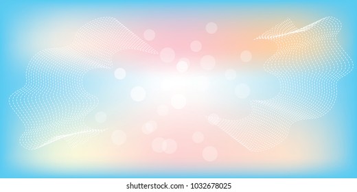 Vector illustration blur bokeh background blue tone color Template for business.