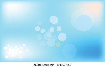 Vector illustration blur bokeh background blue tone color. Template for business.