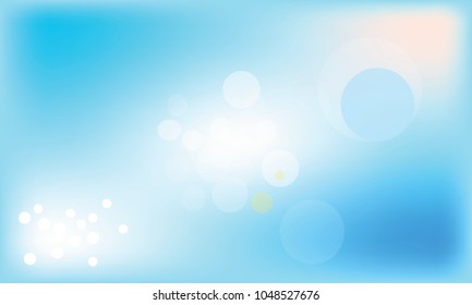 Vector illustration blur bokeh background blue tone color. Template for business.
