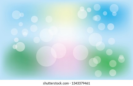 Vector illustration blur bokeh background blue tone color.Template for business