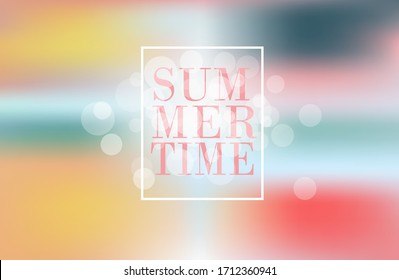 Vector illustration blur bokeh background blue tone color.Template for business.
Summer time.