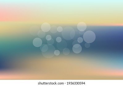 Vektorgrafik unscharfer Bokeh-Hintergrund blaue Tonfarbe. Sommerzeit. Frühling. Vorlage für Unternehmen.