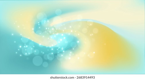 Ilustración vectorial de desenfoque de fondo bokeh color azul.