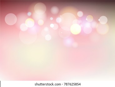 Vector illustration blur bokeh background sweet color for Valentine'day.