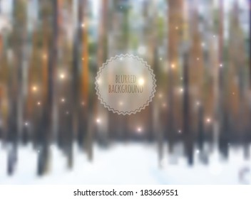 Vector illustration of blurred forest design