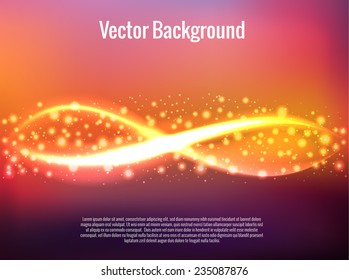 Vector illustration of blurred glowing abstract background