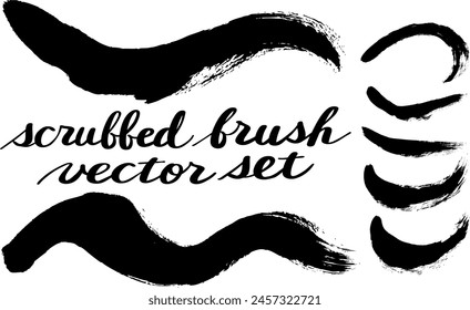 Ilustración vectorial de líneas borrosas dibujadas con un pincel