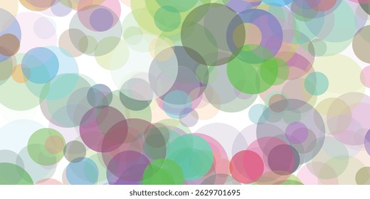 Vector illustration of blurred neon disco light dots pattern on dark background Seamless round bubbles kids pattern in vector