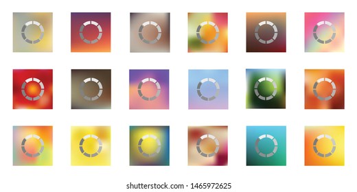vector illustration with blurred pictures and loading bar for interned download process visualization
