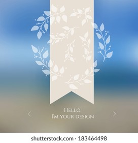 Vector illustration of Blurred web design template