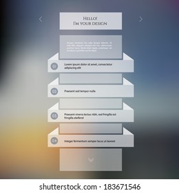 Vector illustration of Blurred web design template